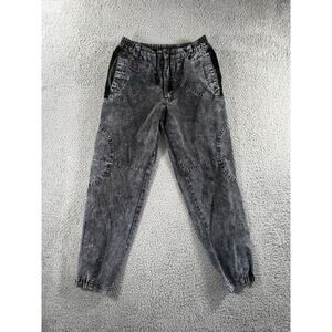 Vintage Academy Denim Joggers Pants Women Juniors 14 Acid Wash 80s 90s‎